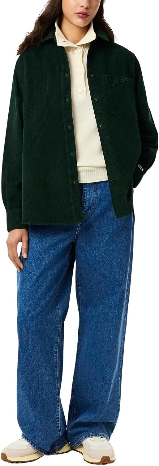 image:imageLacoste Womens Oversize Velour Woven ShirtSinople