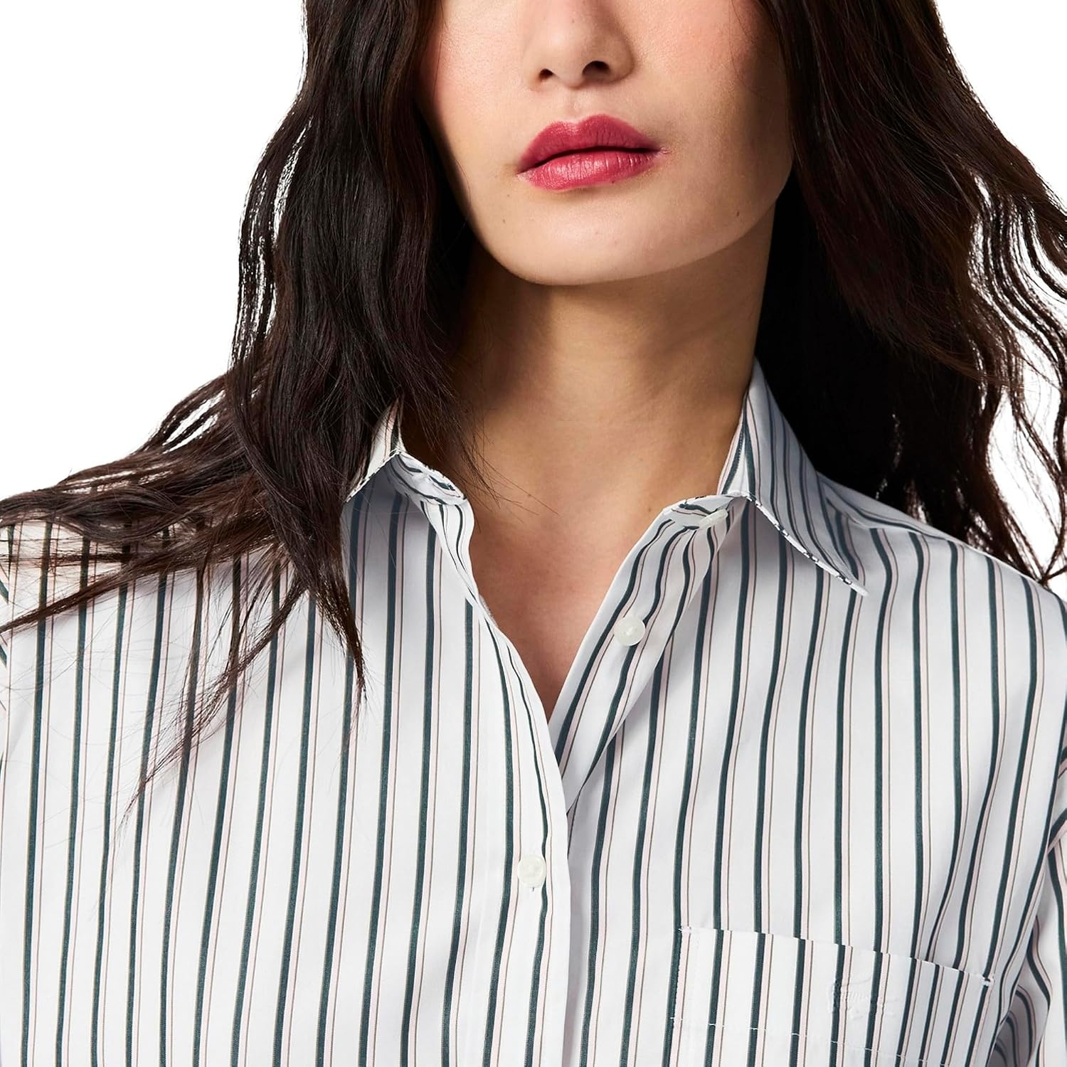 image:imageLacoste Womens Oversized Cotton Poplin ShirtWhiteSinopleNidusOlive