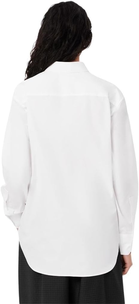 image:imageLacoste Womens Oversized Popeline Long Sleeve ShirtWhite
