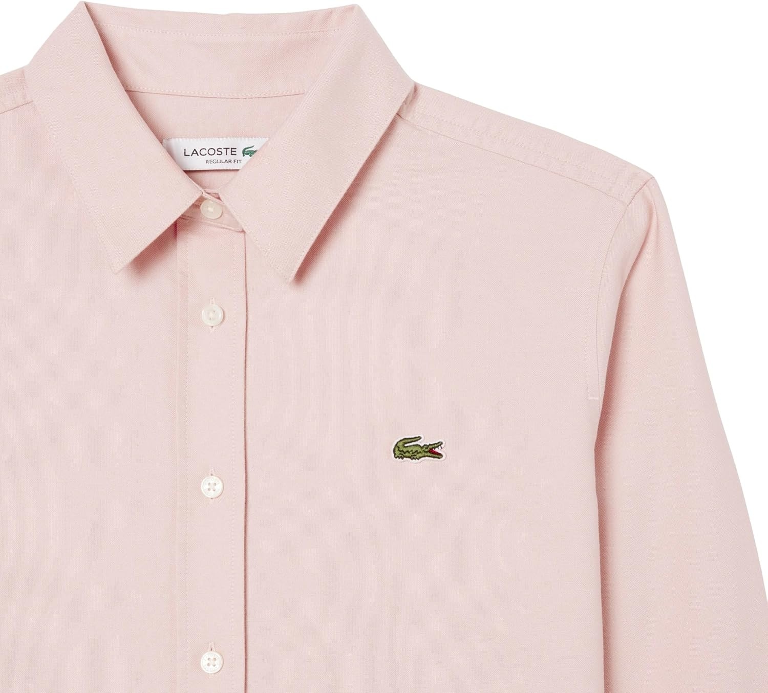image:imageLacoste Womens Regular Fit Cotton Oxford ShirtLight Pink
