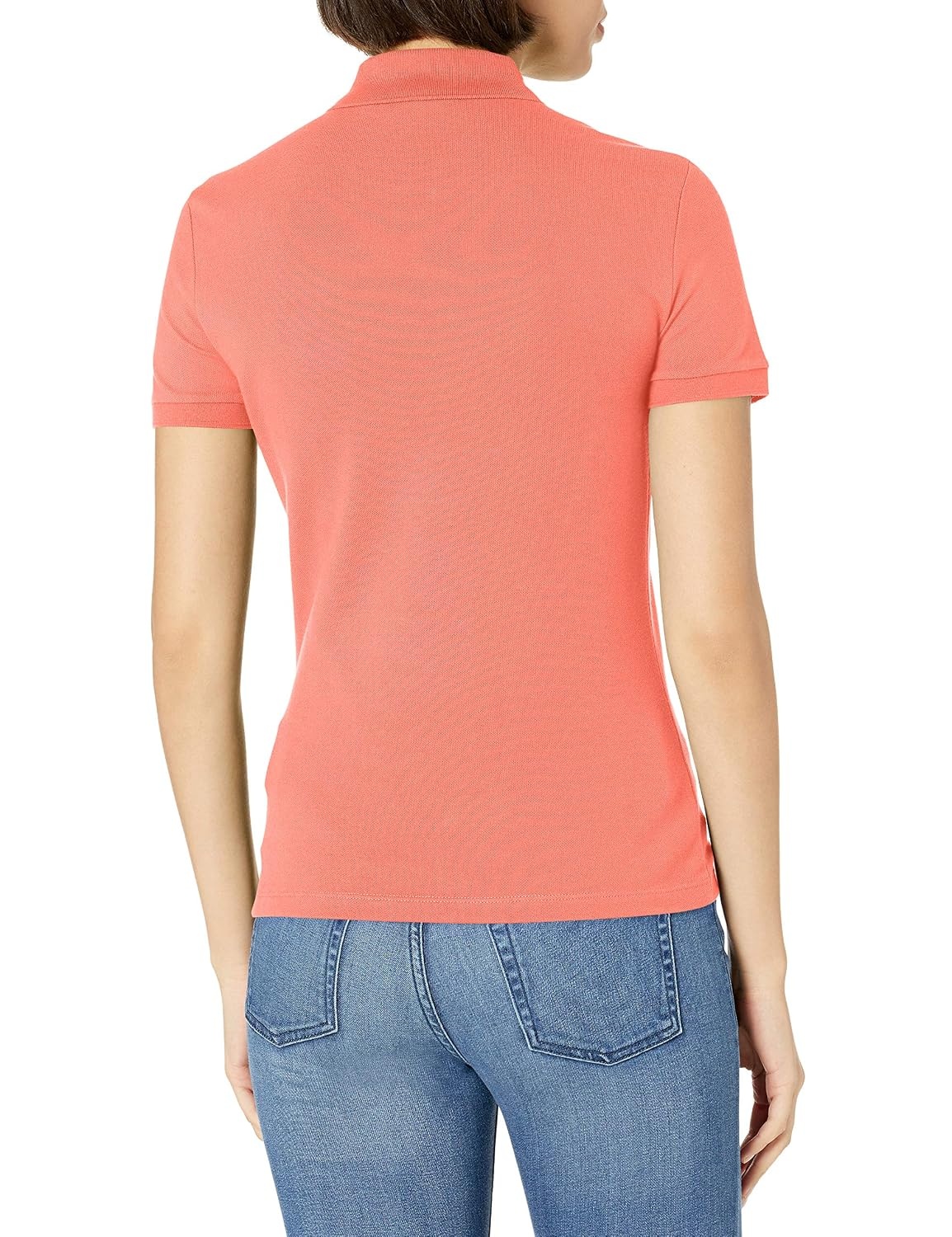 image:imageLacoste Womens Short Sleeve Slim Fit Stretch Pique Polo ShirtAmaryllis Pink