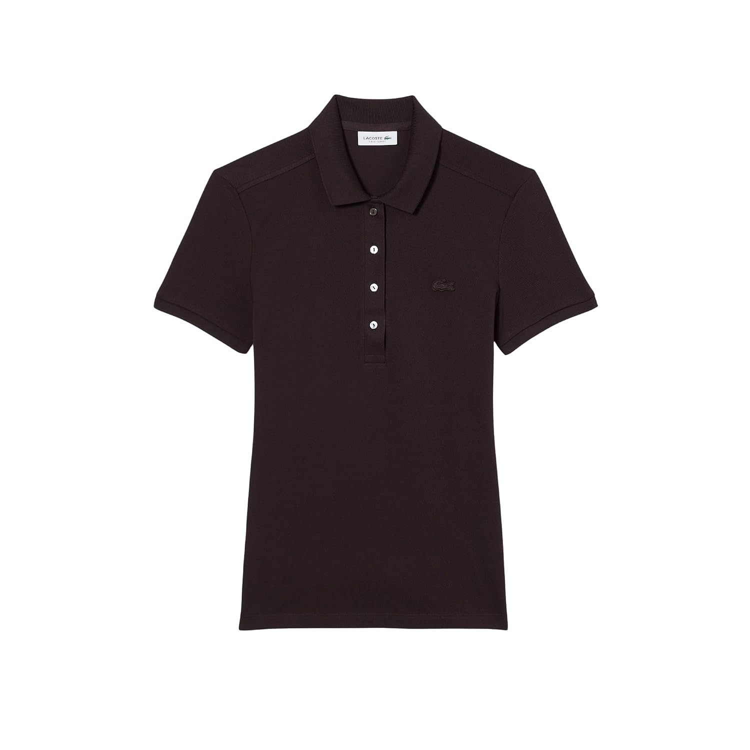 image:imageLacoste Womens Short Sleeve Slim Fit Stretch Pique Polo ShirtBuffalo
