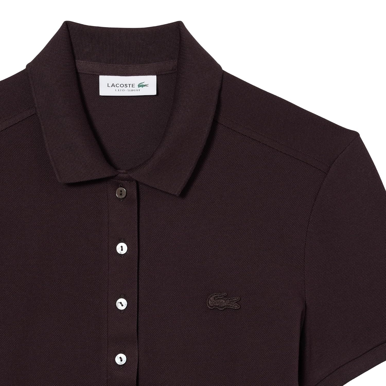 image:imageLacoste Womens Short Sleeve Slim Fit Stretch Pique Polo ShirtBuffalo