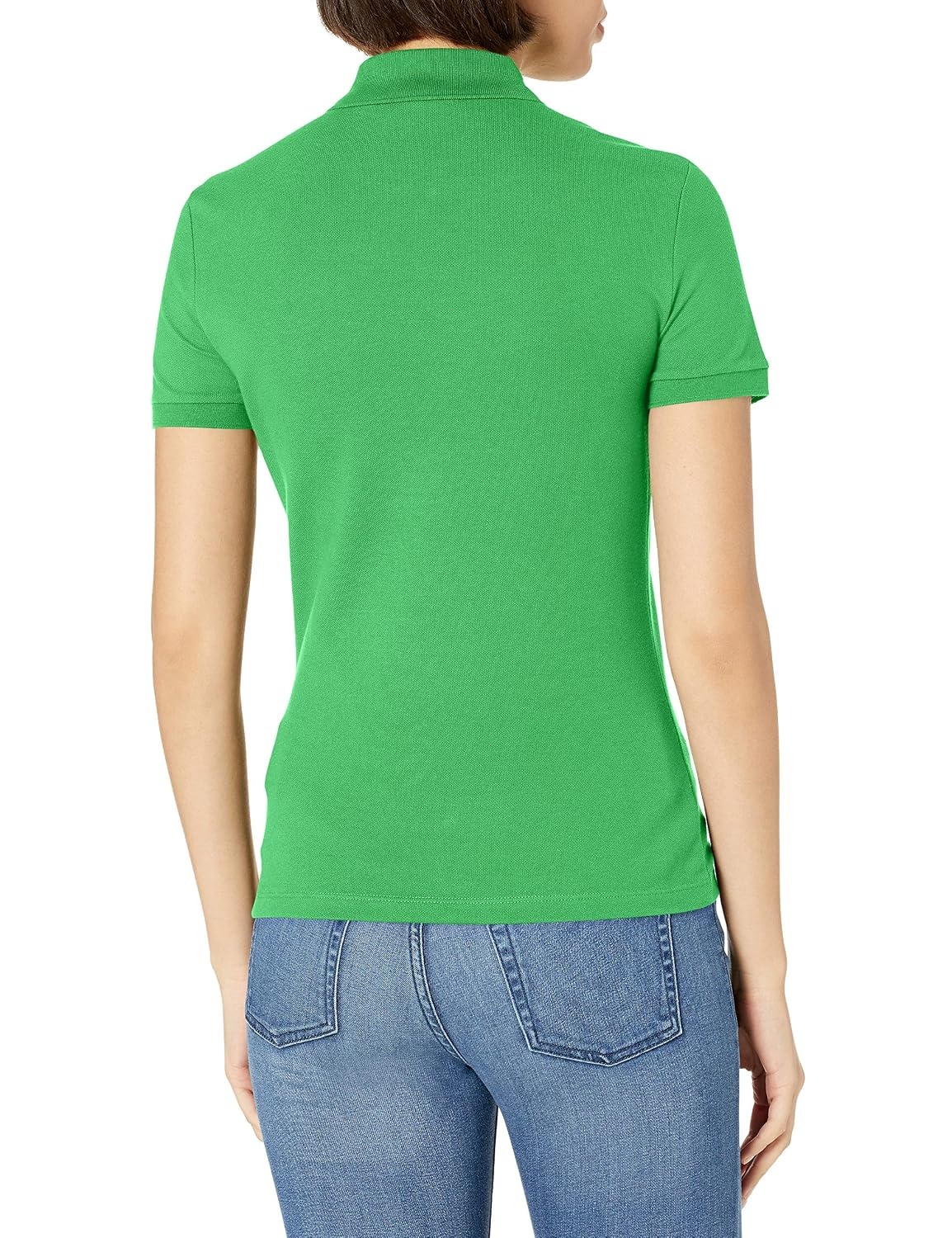 image:imageLacoste Womens Short Sleeve Slim Fit Stretch Pique Polo ShirtChervil Green Green