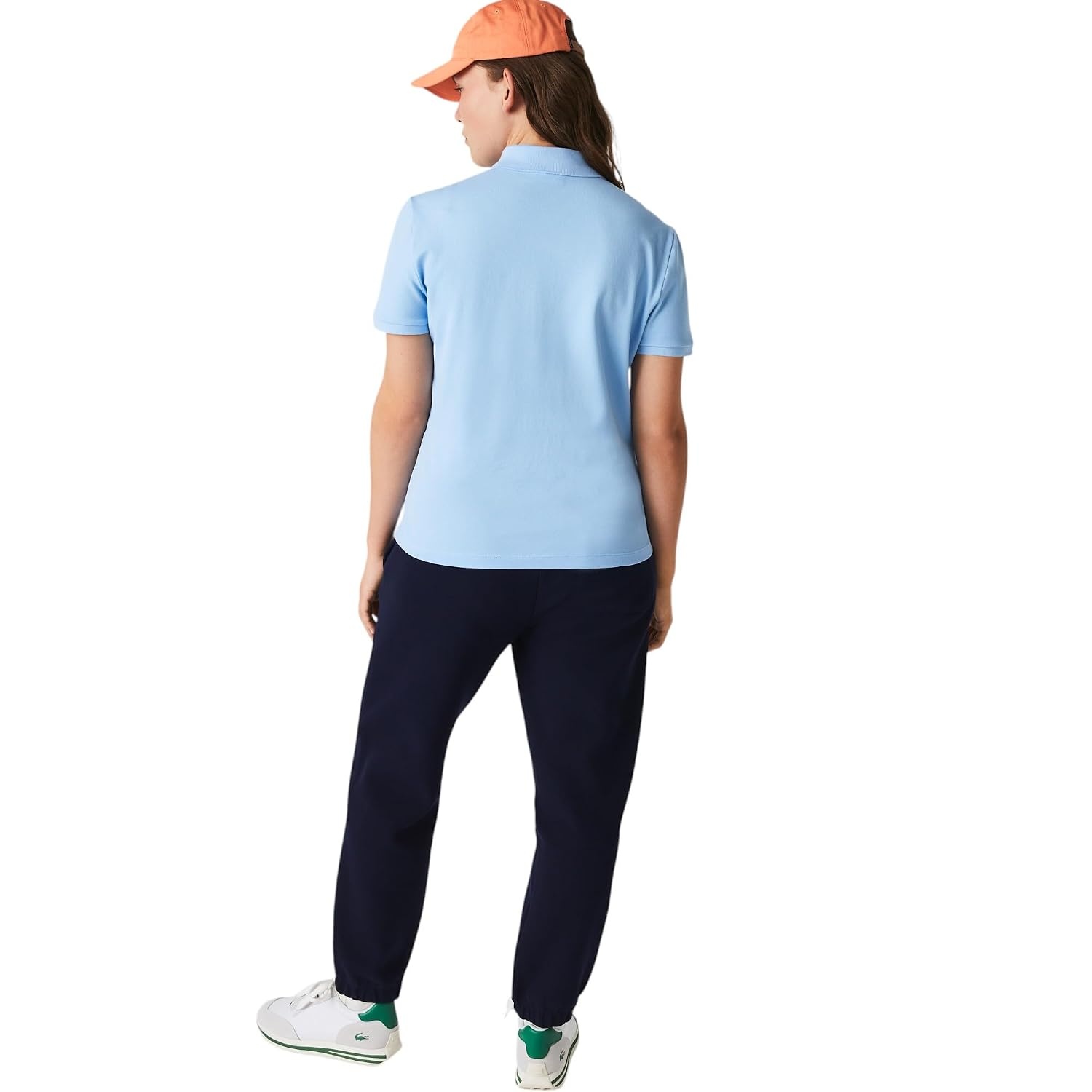 image:imageLacoste Womens Short Sleeve Slim Fit Stretch Pique Polo ShirtClassic Blue