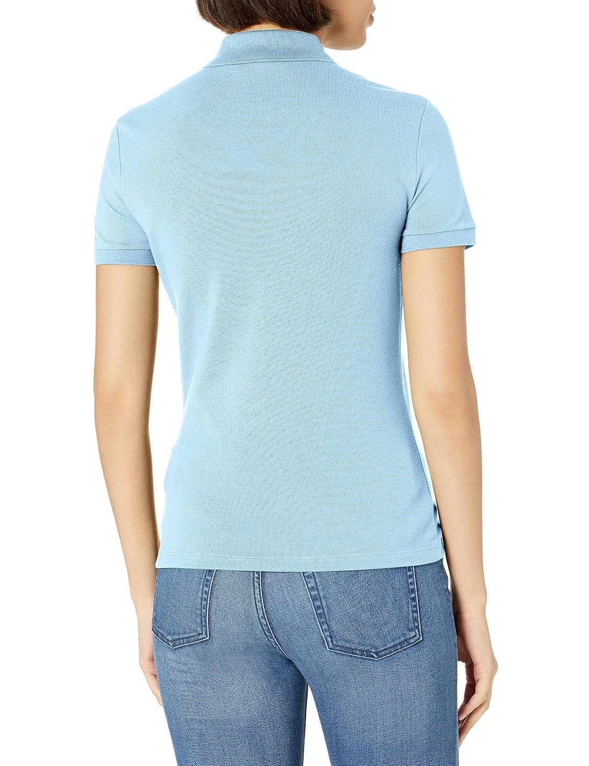 image:imageLacoste Womens Short Sleeve Slim Fit Stretch Pique Polo ShirtClassic Blue