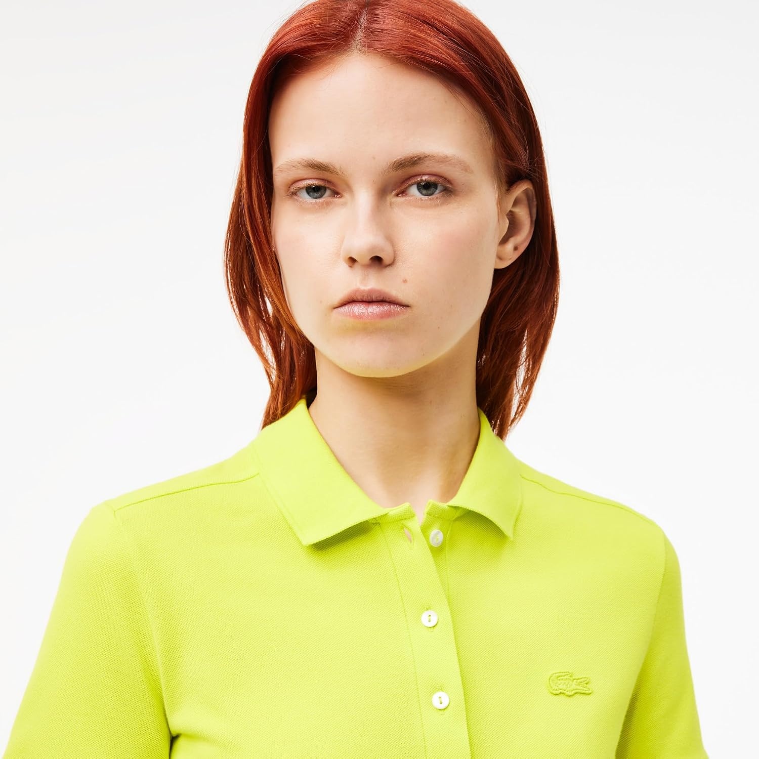 image:imageLacoste Womens Short Sleeve Slim Fit Stretch Pique Polo ShirtFirefly