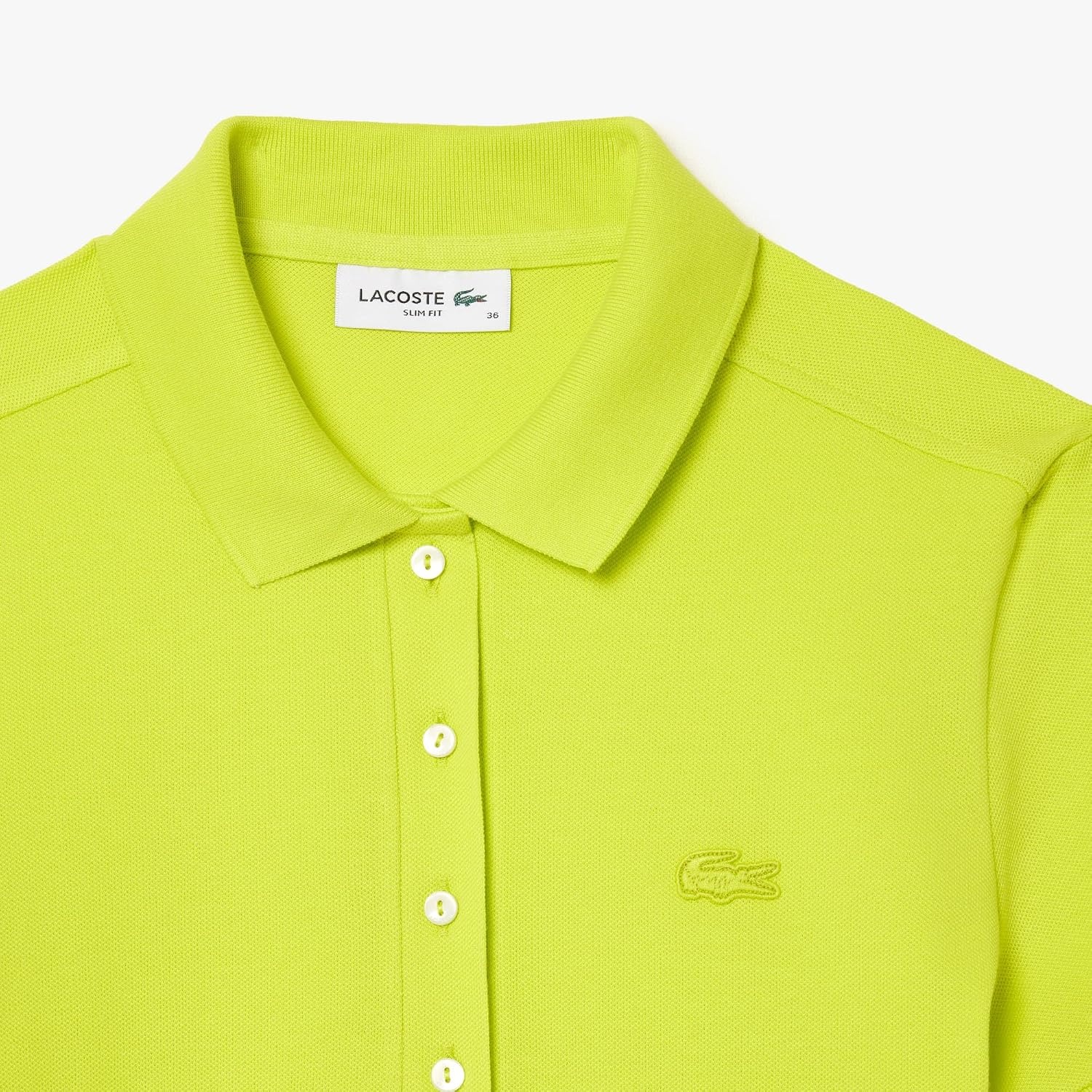 image:imageLacoste Womens Short Sleeve Slim Fit Stretch Pique Polo ShirtFirefly