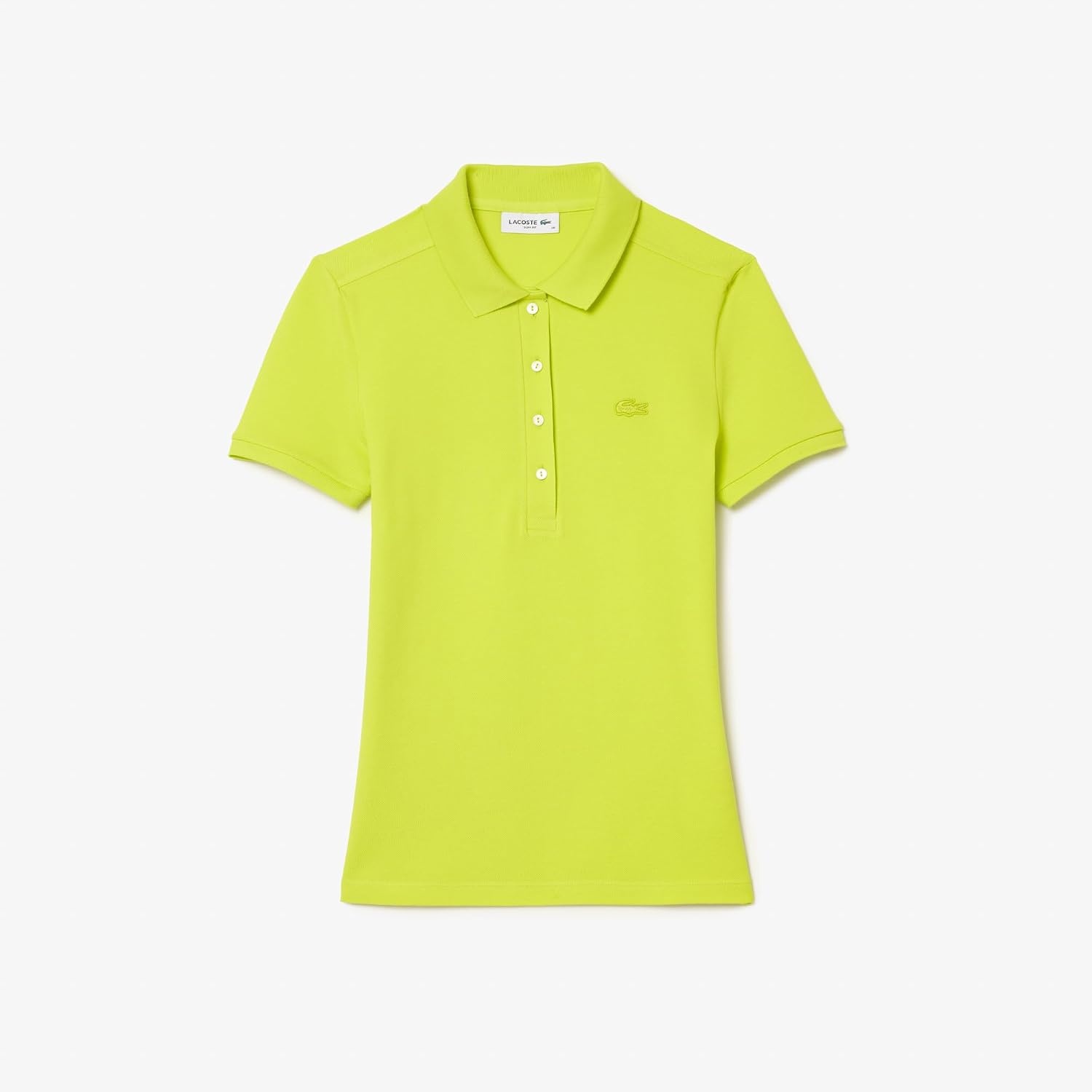 image:imageLacoste Womens Short Sleeve Slim Fit Stretch Pique Polo ShirtFirefly