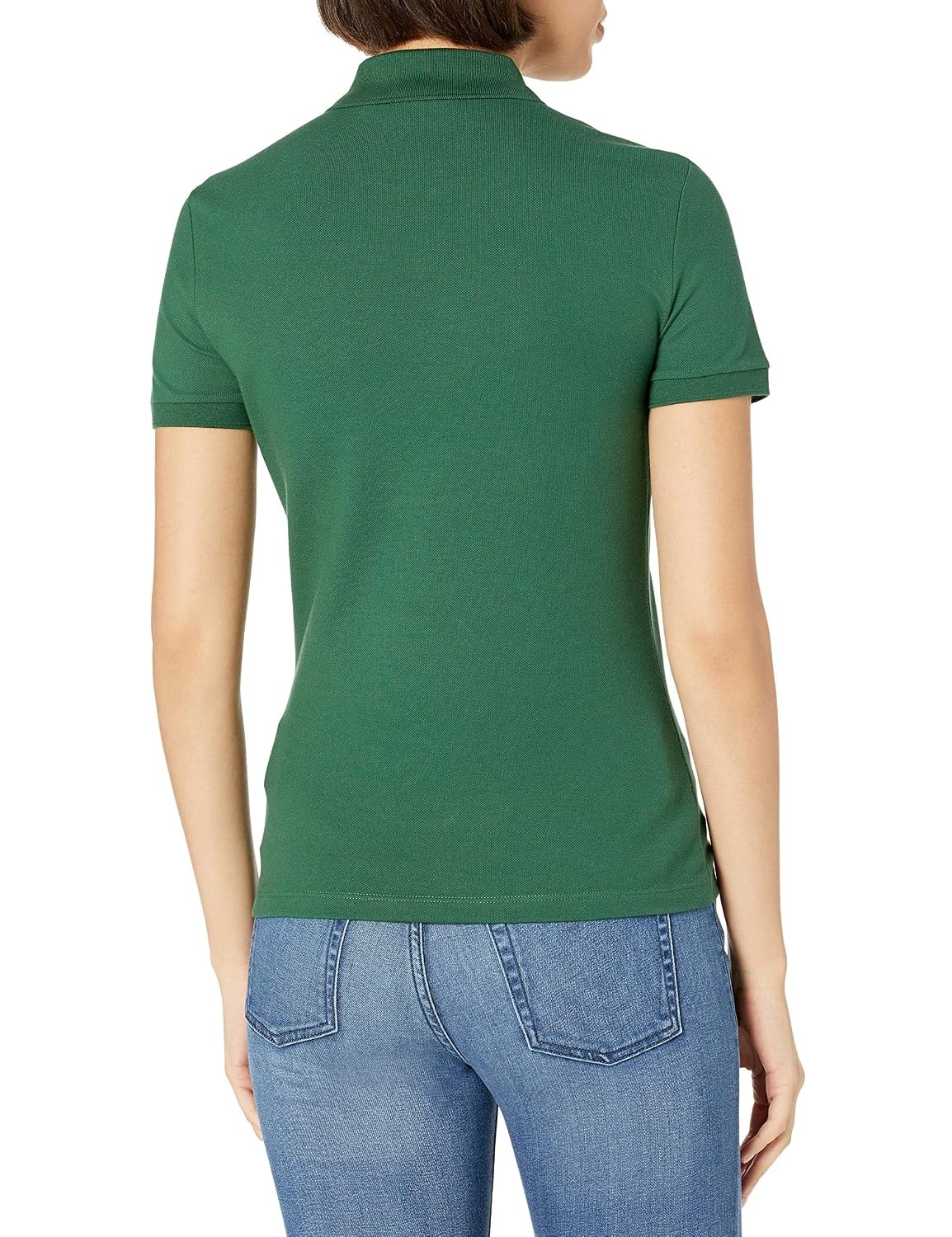 image:imageLacoste Womens Short Sleeve Slim Fit Stretch Pique Polo ShirtGreen