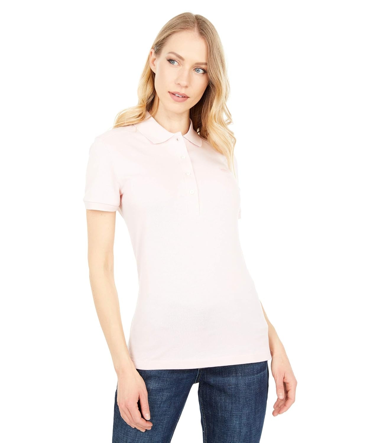 image:imageLacoste Womens Short Sleeve Slim Fit Stretch Pique Polo ShirtNidus