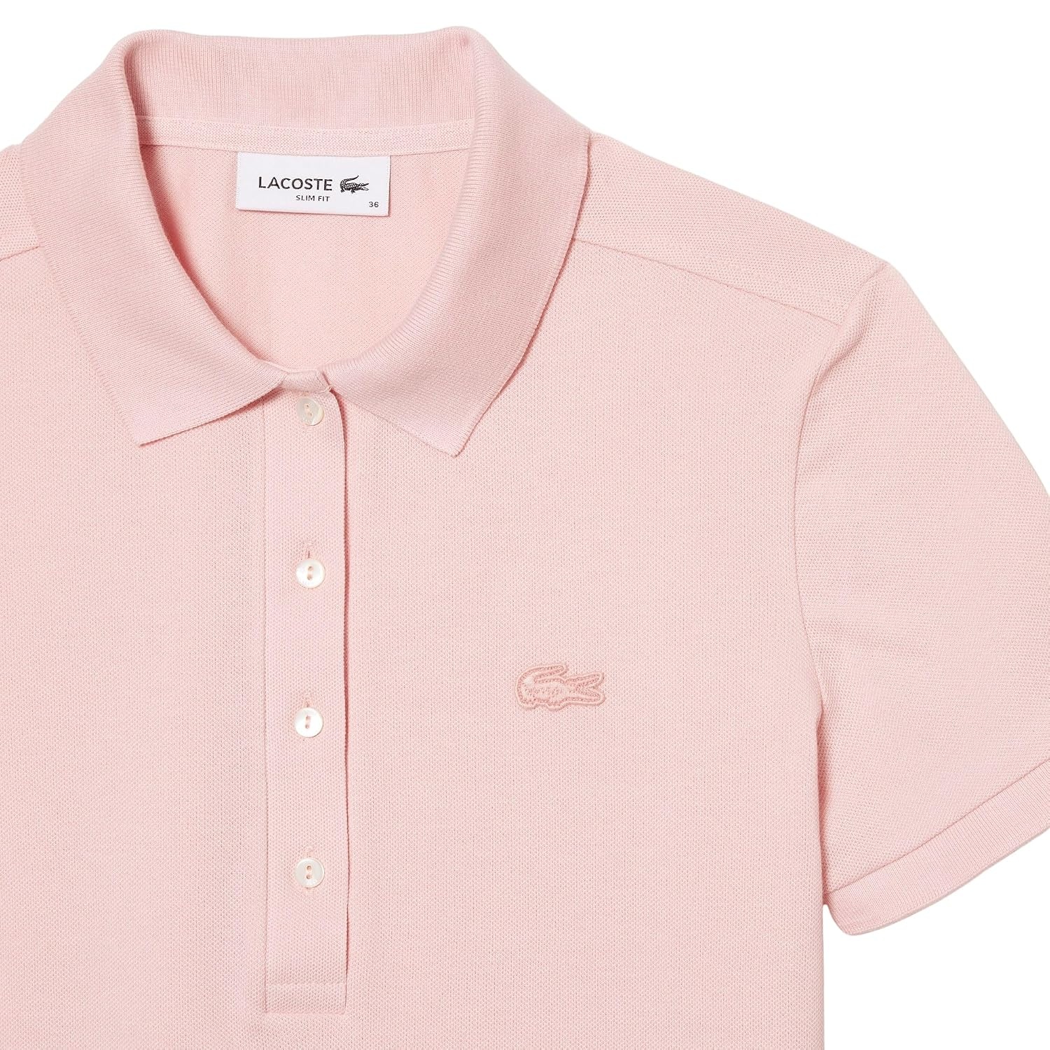 image:imageLacoste Womens Short Sleeve Slim Fit Stretch Pique Polo ShirtNidus