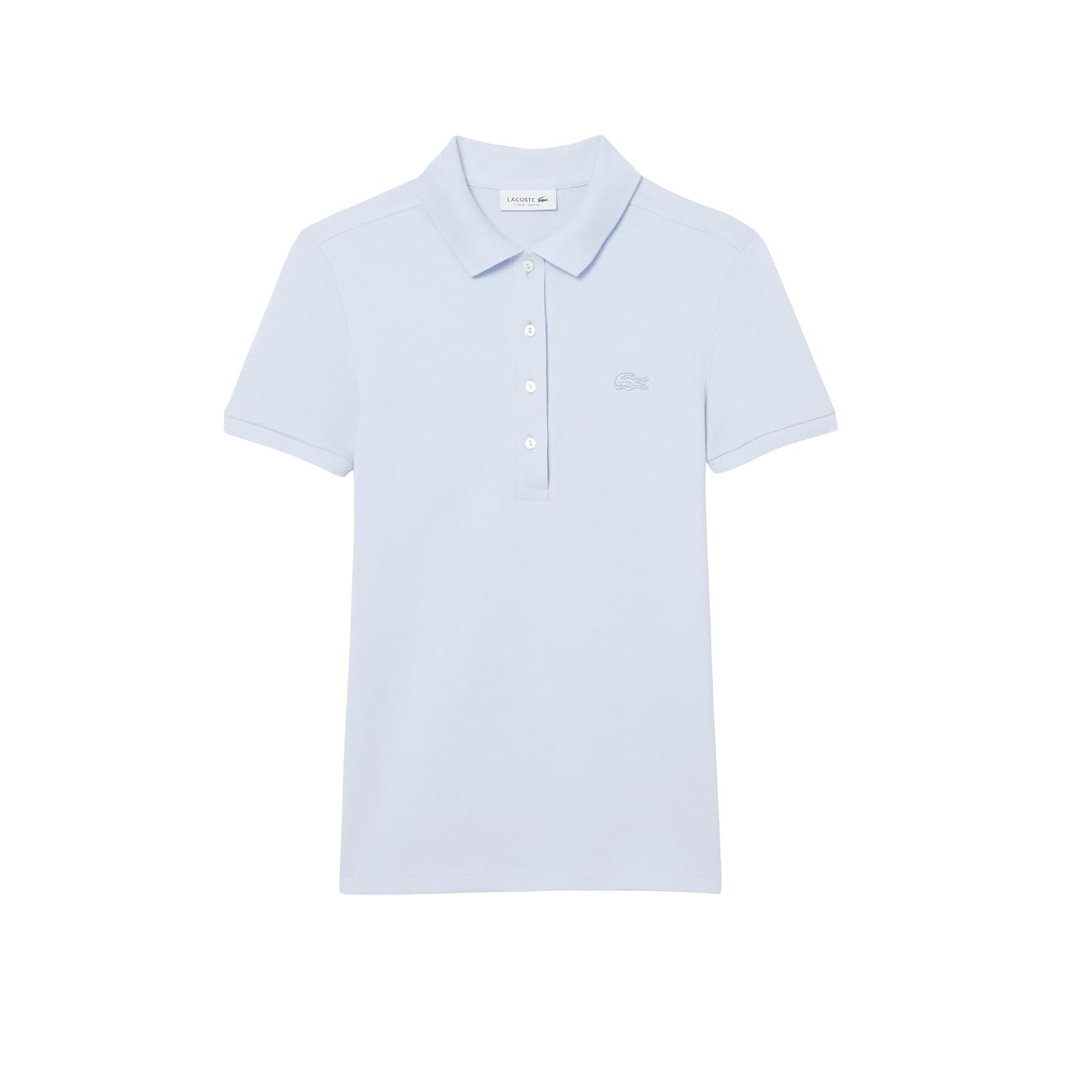 image:imageLacoste Womens Short Sleeve Slim Fit Stretch Pique Polo ShirtPhoenix Blue
