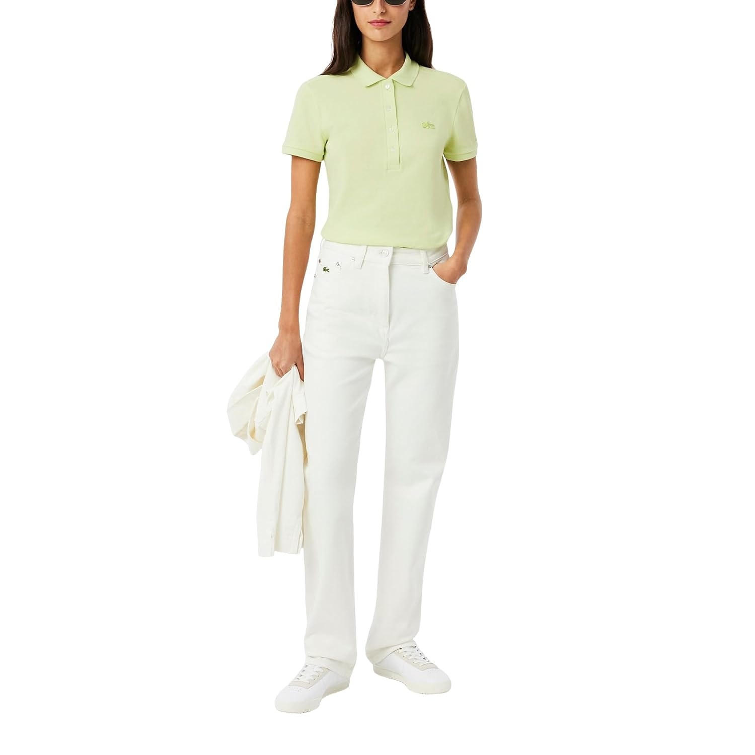 image:imageLacoste Womens Short Sleeve Slim Fit Stretch Pique Polo ShirtSencha