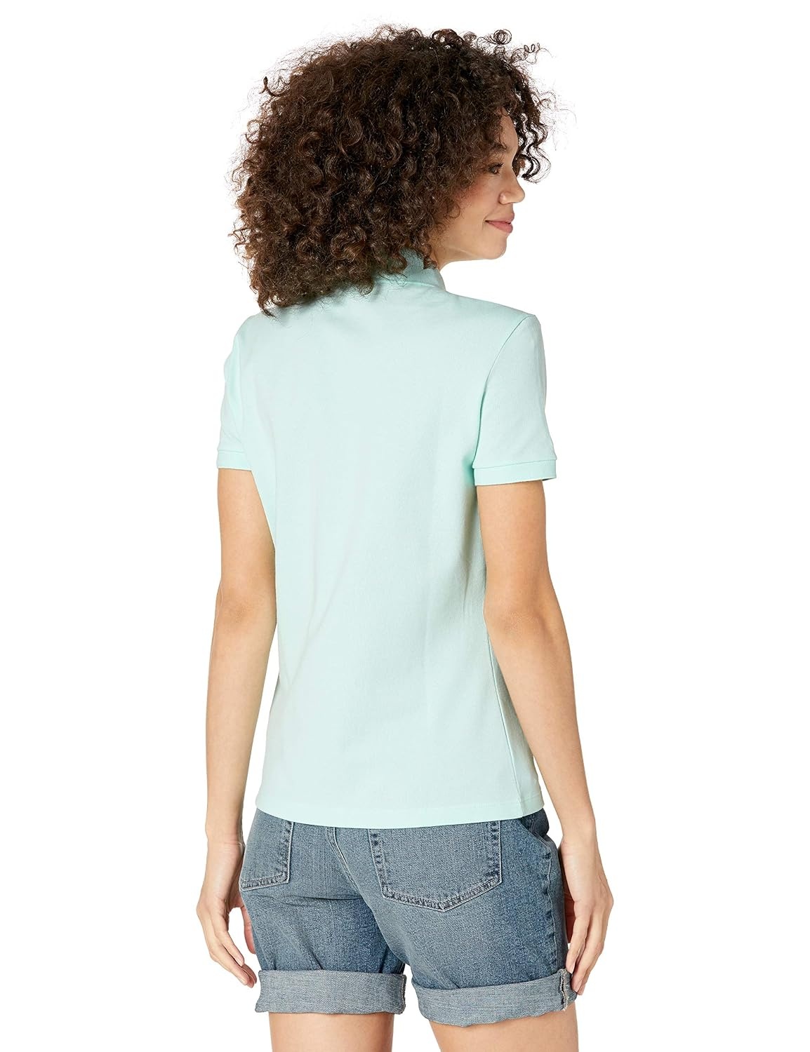 image:imageLacoste Womens Short Sleeve Slim Fit Stretch Pique Polo ShirtSyringa Mint