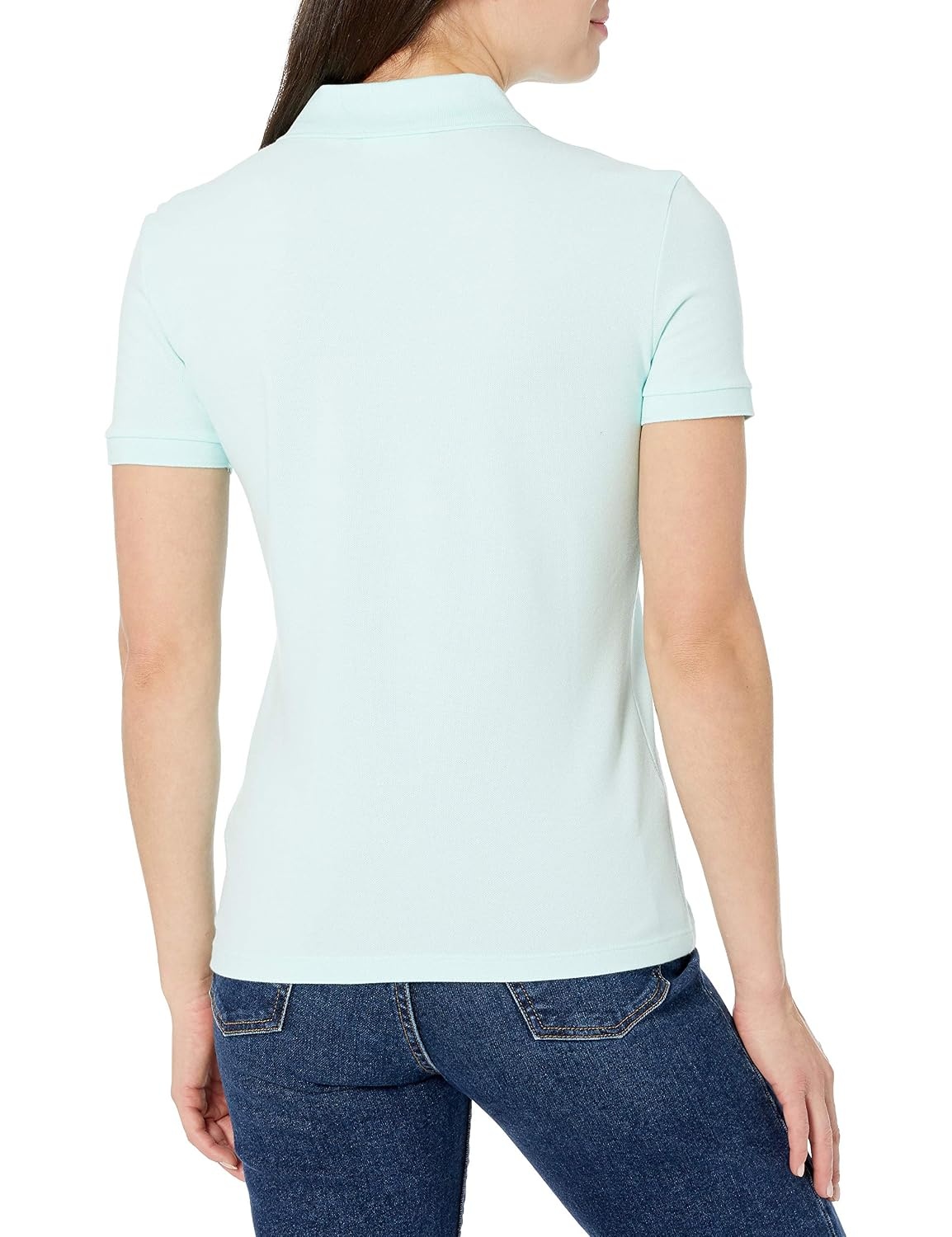 image:imageLacoste Womens Short Sleeve Slim Fit Stretch Pique Polo ShirtSyringa Mint