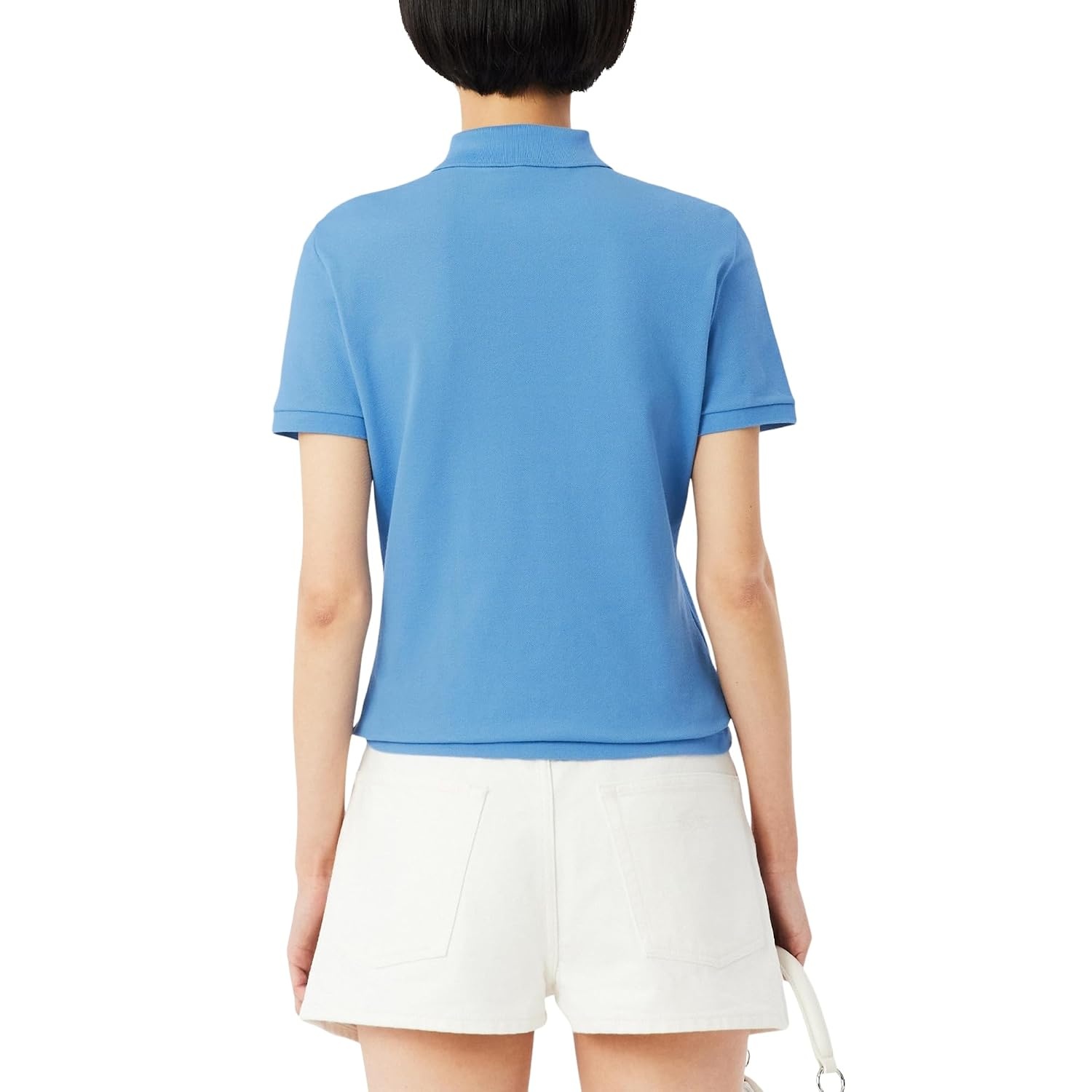 image:imageLacoste Womens Short Sleeve Slim Fit Stretch Pique Polo ShirtTurquin Blue