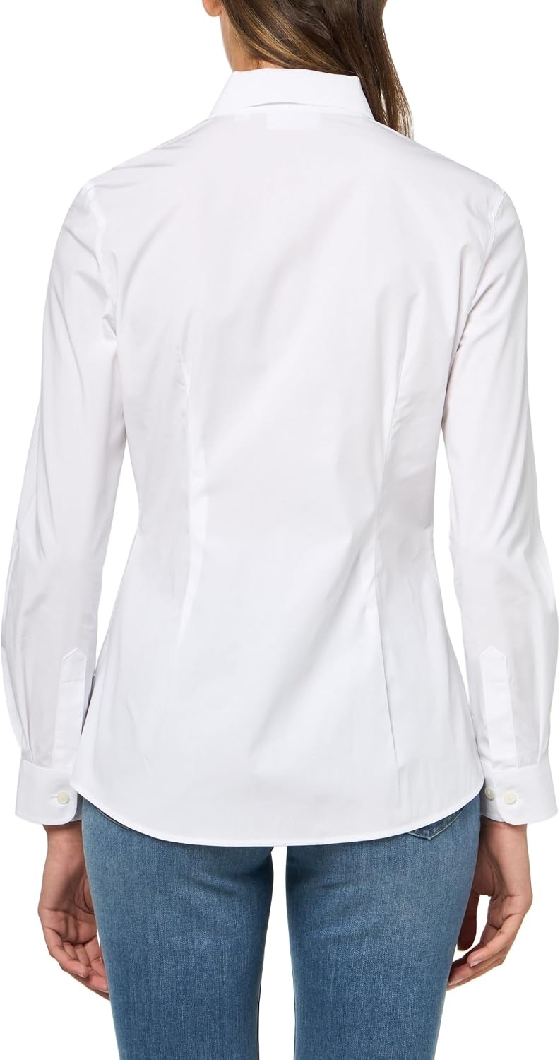 image:imageLacoste Womens Slim Fit Stretch Poplin ShirtWhite