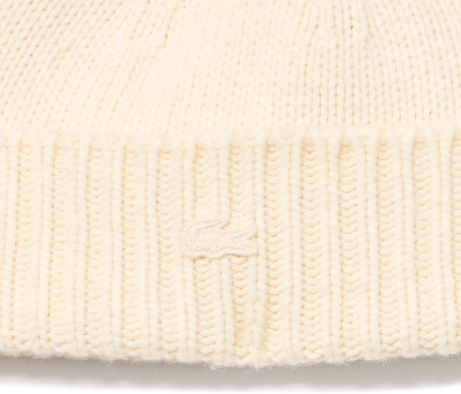 image:imageLacoste Womens Womens 3D Rib Knit Wool BeanieWhite