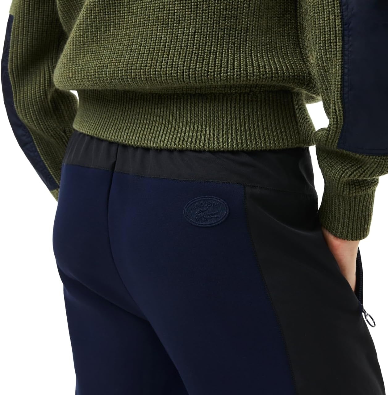 image:imageLacoste Womens Womens Badge ColourBlock TrackpantsNavy BlueBlackBlackBla