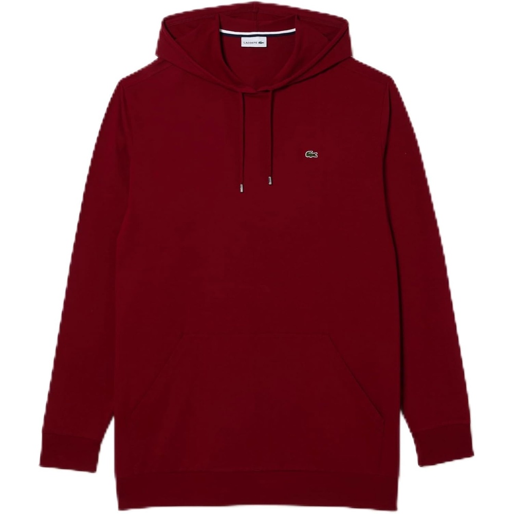 image:imageLacoste Mens Big amp Tall Kangaroo Pocket Cotton SweatshirtBordeaux