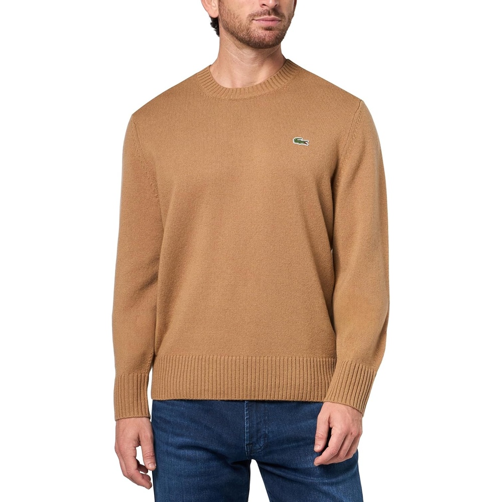 image:imageLacoste Mens Carded Wool Crew Neck SweaterDatte Chine