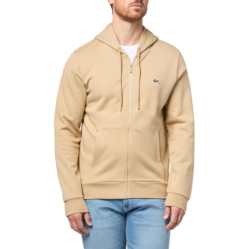 image:imageLacoste Mens Classic Fit Zipped Fleece SweatshirtViennese