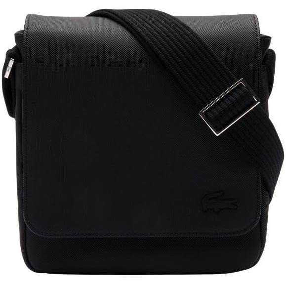 image:imageLacoste Mens Classic Flap Close Shoulder BagBlack Flap