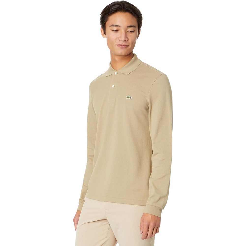 image:imageLacoste Mens Classic Long Sleeve Pique Polo ShirtLion