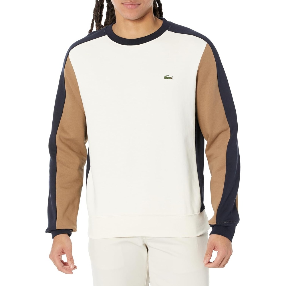 image:imageLacoste Mens ColourBlock Crew Neck SweatshirtLaplandCookieAbysm