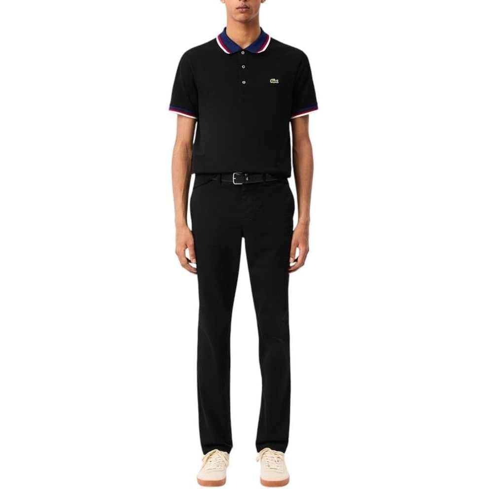 image:imageLacoste Mens Core Collection Slim Fit Stretch Cotton Chino PantBlack
