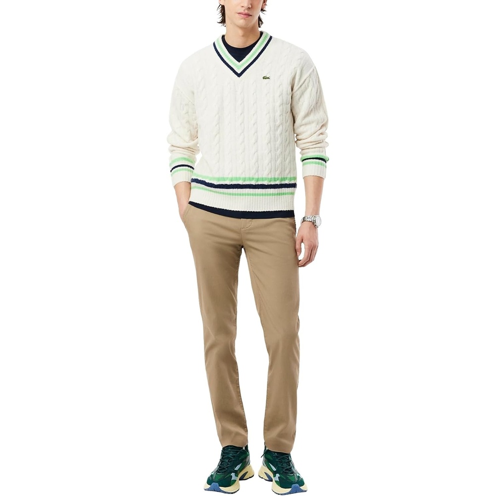 image:imageLacoste Mens Core Collection Slim Fit Stretch Cotton Chino PantLion