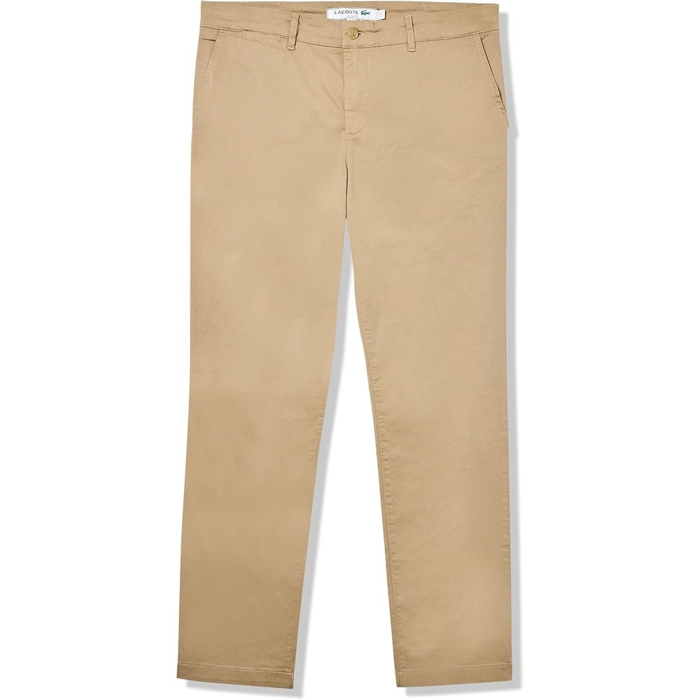 image:imageLacoste Mens Core Collection Slim Fit Stretch Cotton Chino PantLion Brown