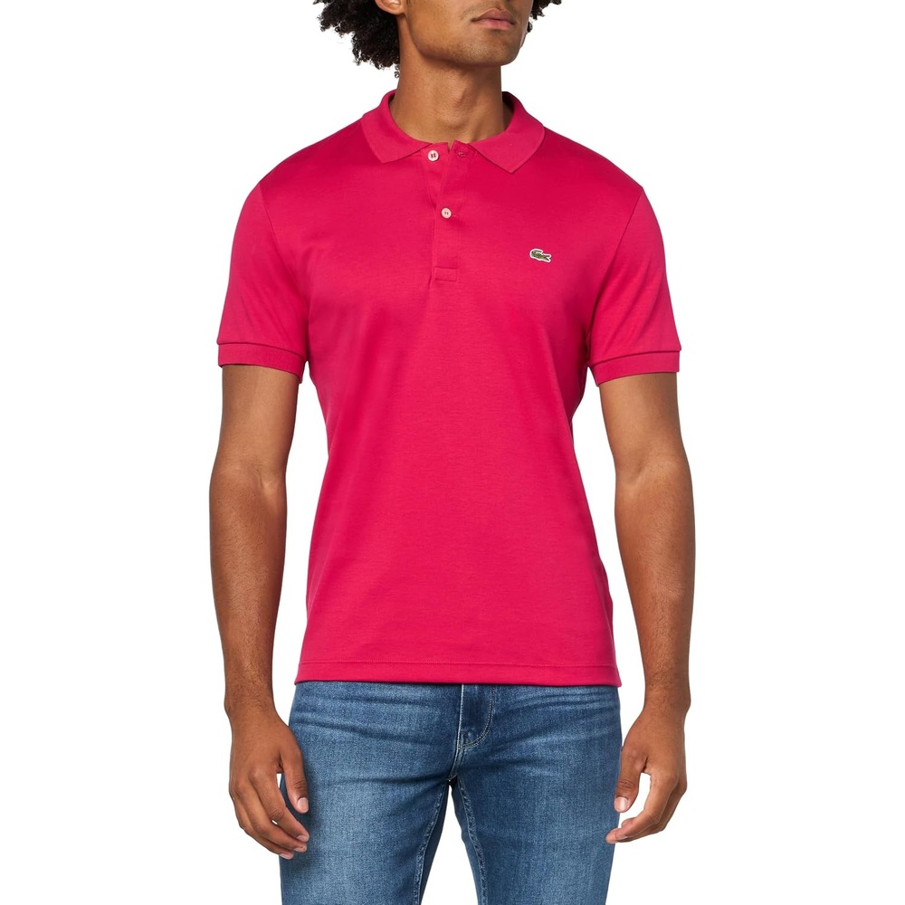image:imageLacoste Mens Core Short Sleeve Regular Fit Green Croc PoloBigarreau Cherry