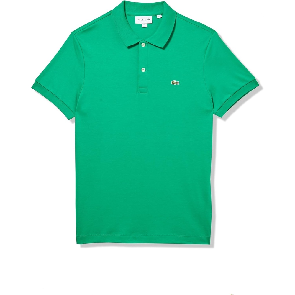 image:imageLacoste Mens Core Short Sleeve Regular Fit Green Croc PoloCalathea Green
