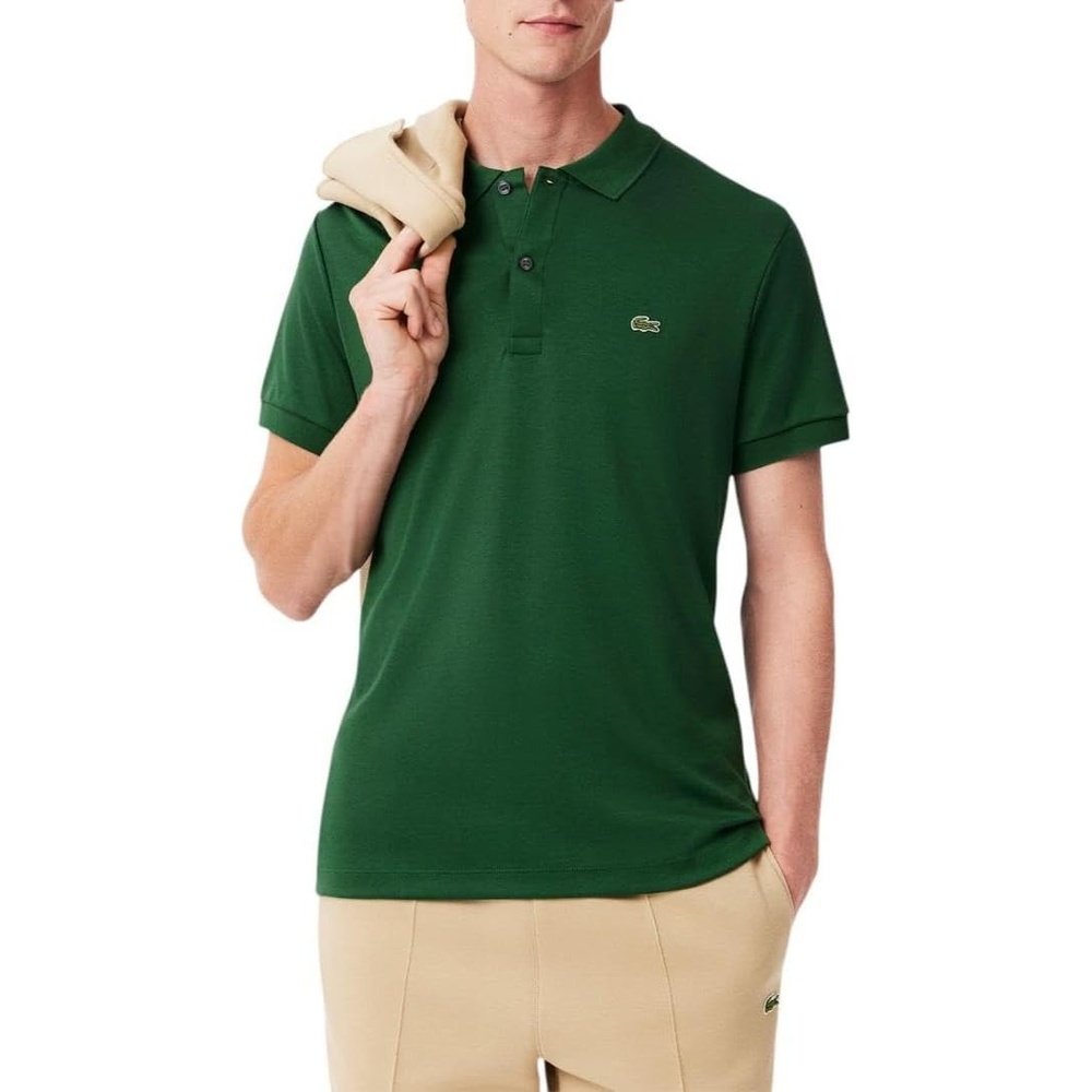 image:imageLacoste Mens Core Short Sleeve Regular Fit Green Croc PoloGreen