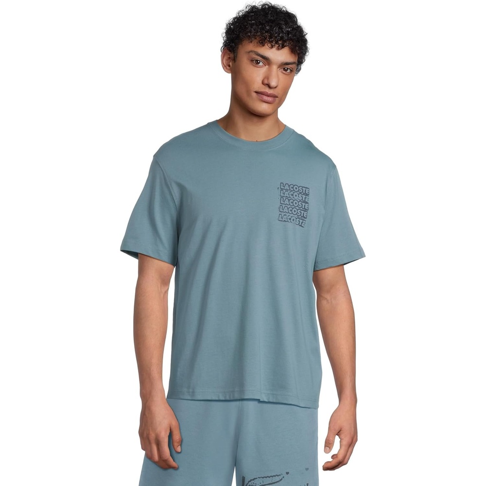image:imageLacoste Mens Cotton Jersey Graphic TShirtLimestone Falcon
