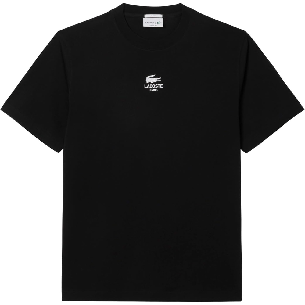 image:imageLacoste Mens Cotton Logo TeeBlack Graphic
