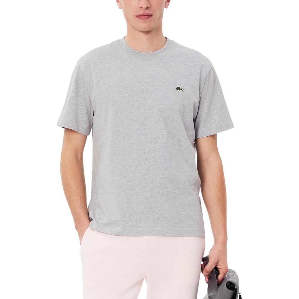 image:imageLacoste Mens Cotton Logo TeeSilver Chine