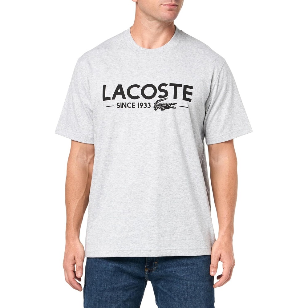 image:imageLacoste Mens Cotton Logo TeeSilver Chine Lacoste Birthdate