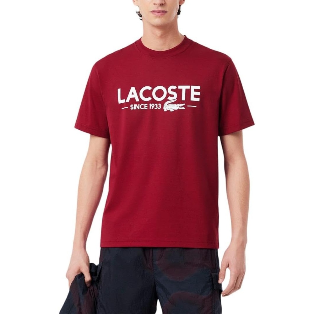 image:imageLacoste Mens Cotton Logo TeeWine Red Lacoste Birthdate