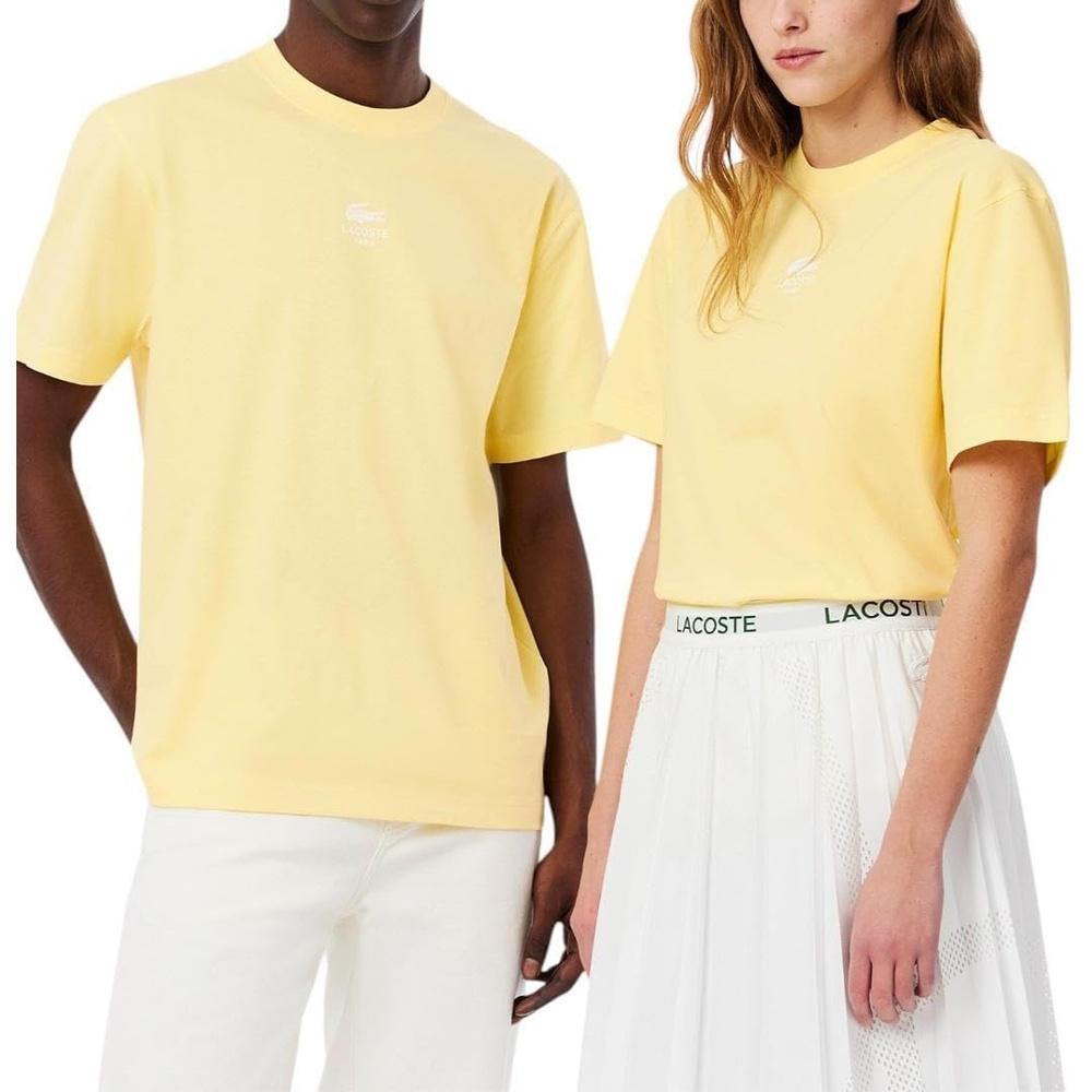 image:imageLacoste Mens Cotton Logo TeeYellow Rubber Print