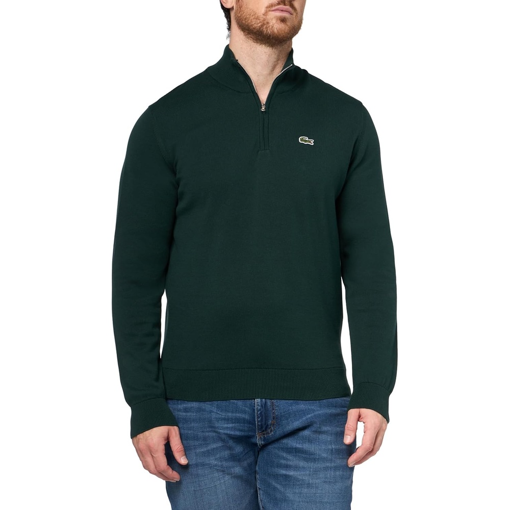 image:imageLacoste Mens Cotton Quarter Zip SweaterSinople