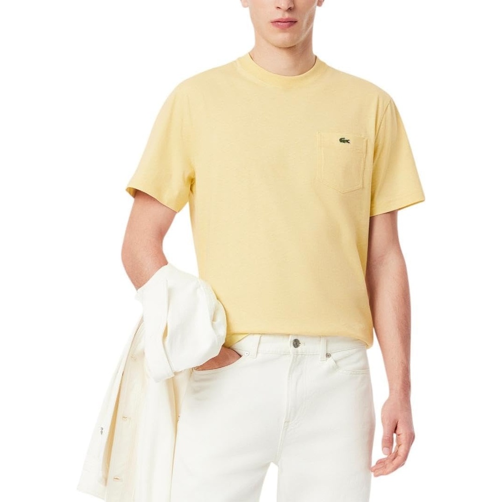 image:imageLacoste Mens Cotton Tshirt with Breast PocketSoleil Chine Pocket