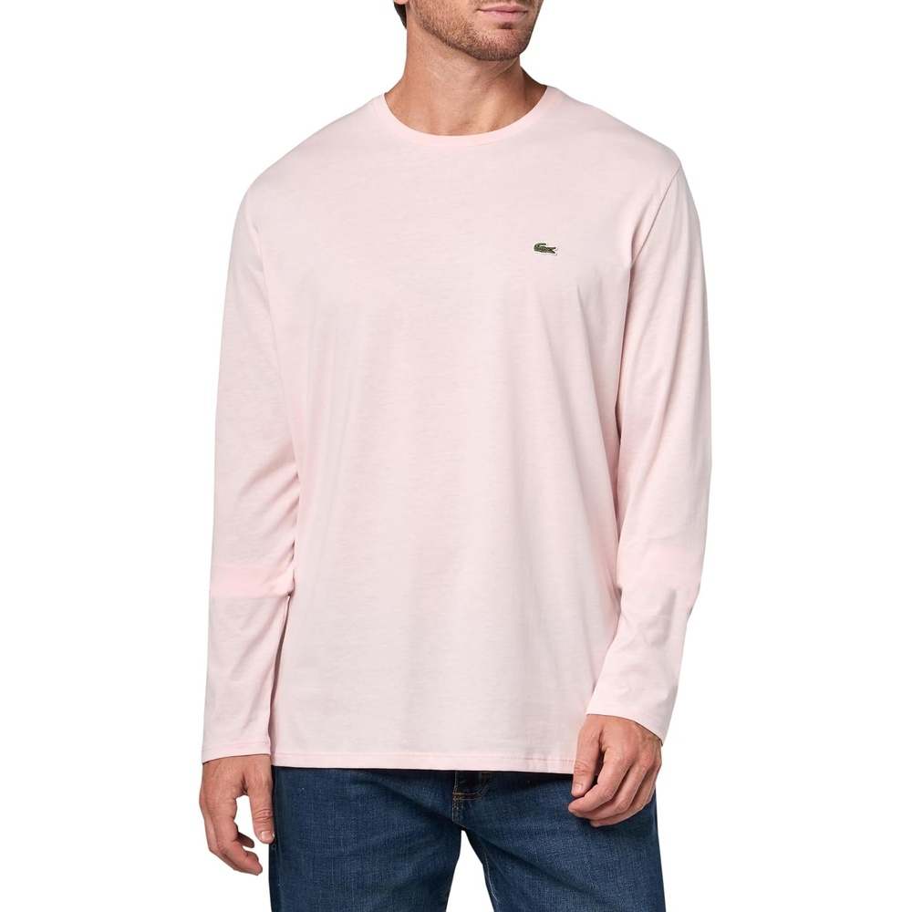 image:imageLacoste Mens Crew Neck Long Sleeve Regular Fit Classic TShirtFlamingo