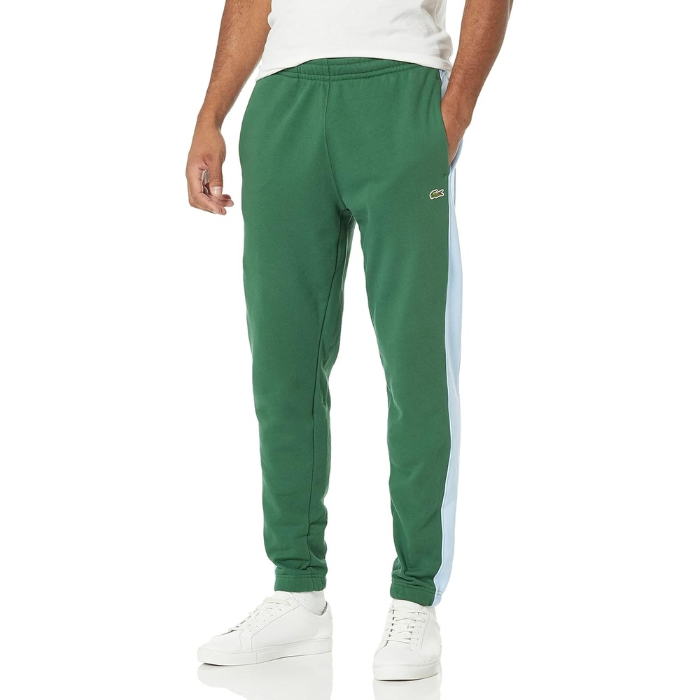 image:imageLacoste Mens Crocodile Branding Cotton Fleece Jogging PantsGreenOverview