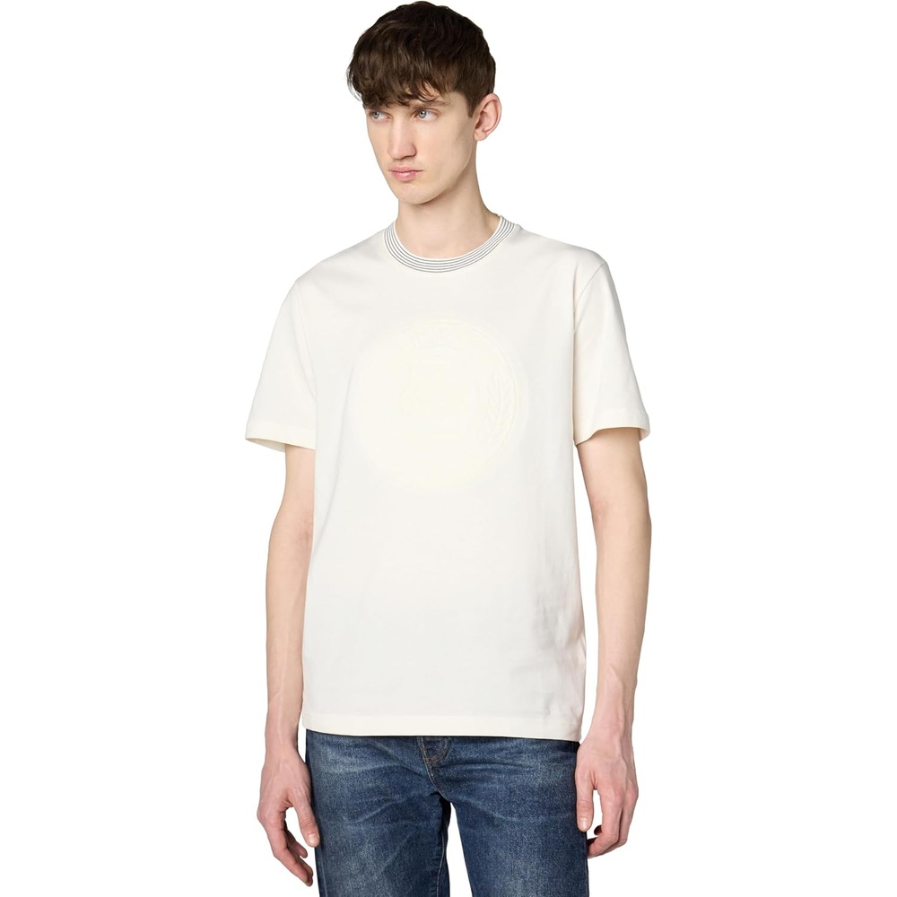 image:imageLacoste Mens Embroidered Cotton Jersey TShirtOffWhite