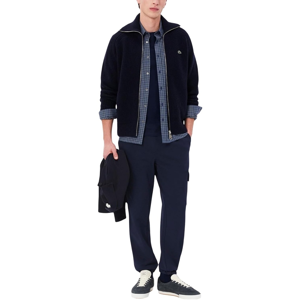 image:imageLacoste Mens Fleece Cargo SweatpantsNavy Blue