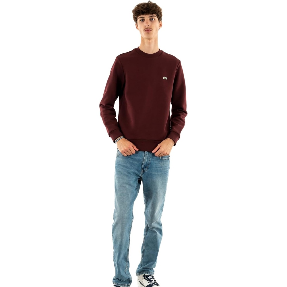 image:imageLacoste Mens Fleece Crew Neck SweatshirtExpresso