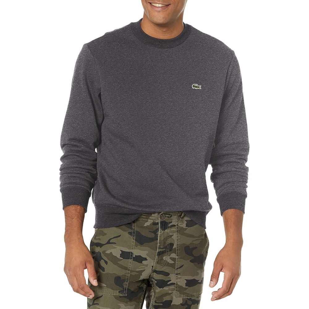 image:imageLacoste Mens Fleece Crew Neck SweatshirtLightning Chine